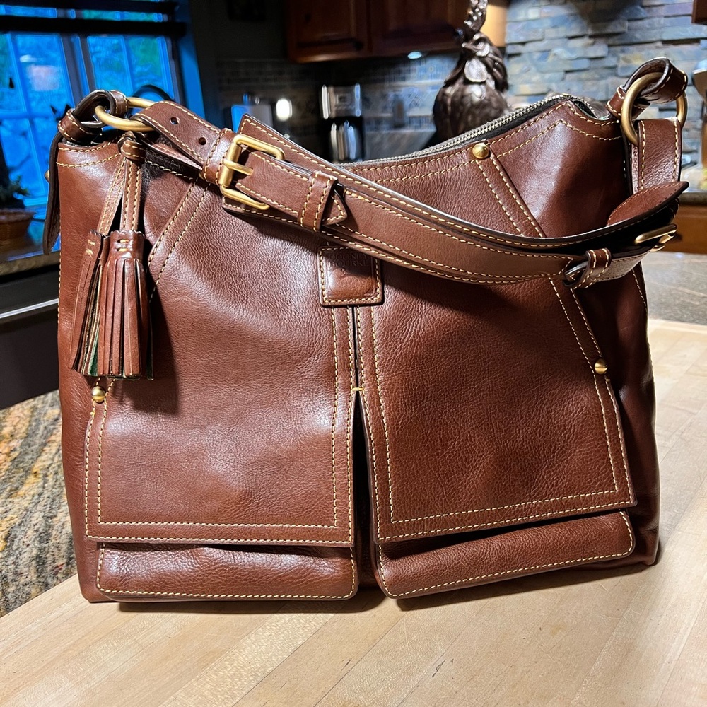 Dooney and Bourke Florentine Leather Kingston Hobo Satchell